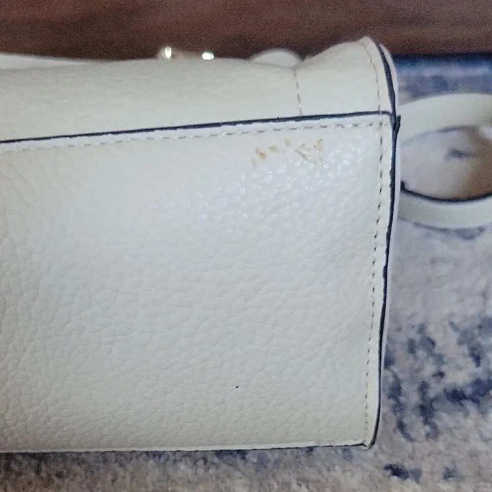 Steve Madden Ivory Satchel with Gold Details Corporate Chic Academia